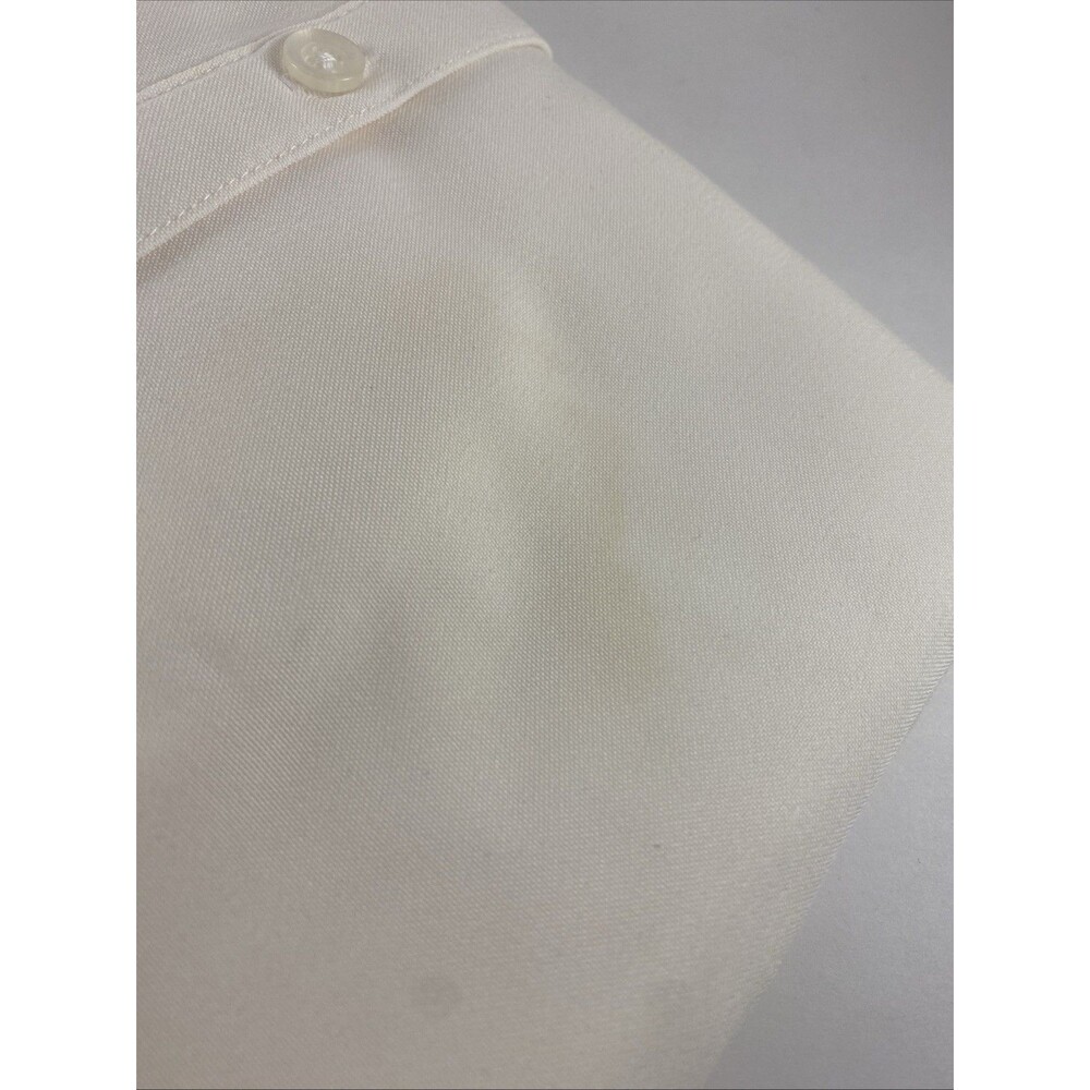 Edwards Garments 5292 Ladies Quarter Sleeve Blouse Cream Shirt XL DISCOLORED!